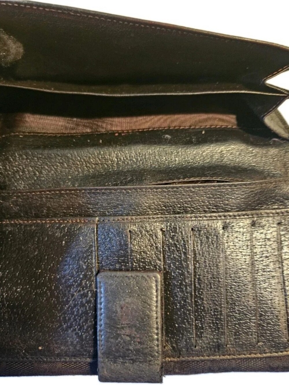 Gucci Eclipse Insignia Canvas Black Continental Wallet Authentic - Picture 13 of 16
